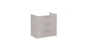 VitrA Root Flat 80cm 3 Drawer Washbasin Unit - Bright Sahara Beige